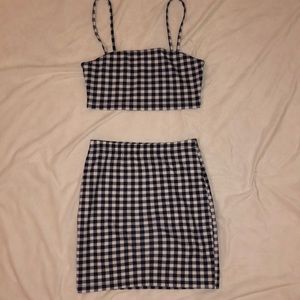 two piece checkered set